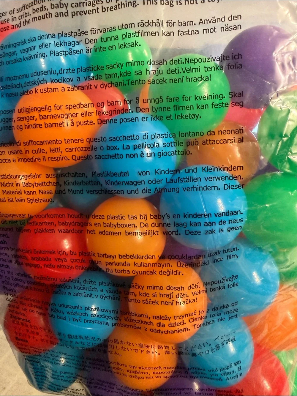 NEW- 100 2” Colorful Kids Ball Pit Balls - Multicolor